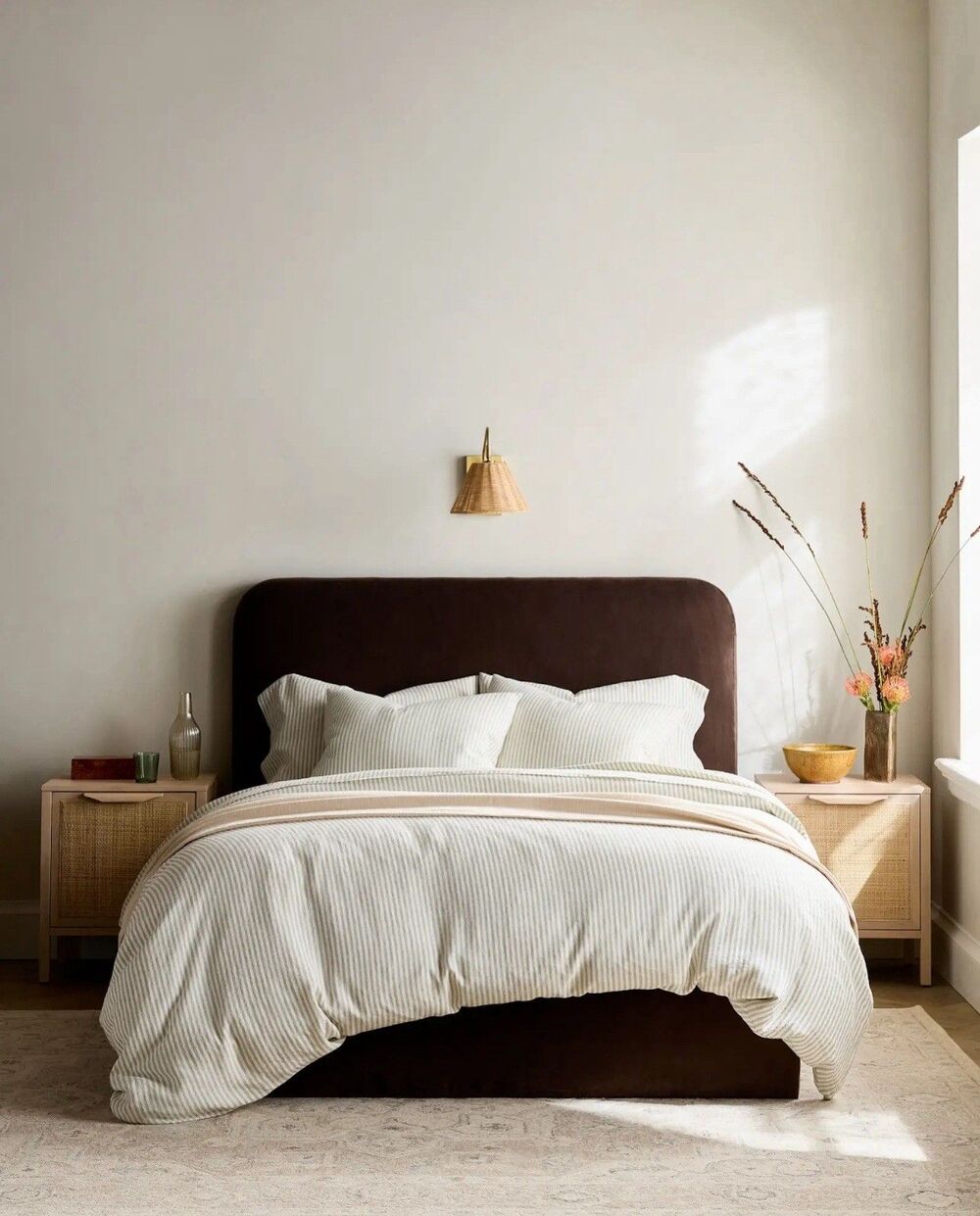 Quince Linen Stripe Duvet Cover Set King Cal King Willowleaf White Stripe $224